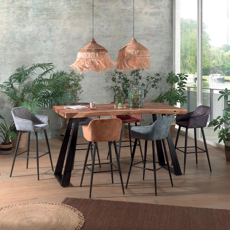 Table haute LOVINA en bois massif