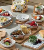 Set 3 ramequins avec plateau bambou