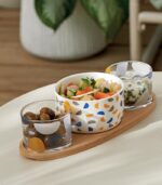 Set 3 ramequins verre et porcelaine