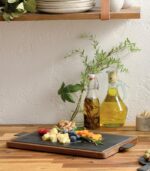 Plateau rectangulaire ardoise et bois