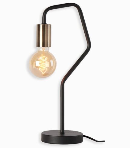 Lampe métal douille doré