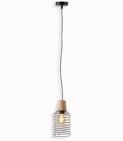 Suspension abat-jour filaire spirale