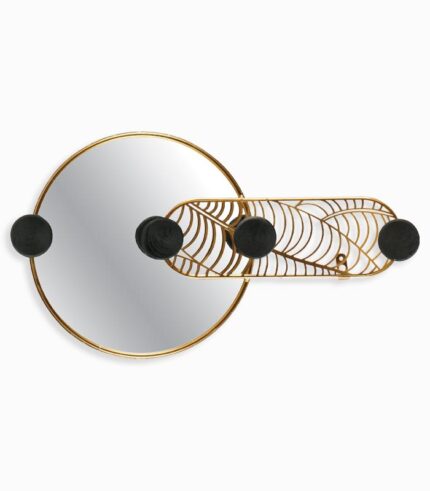 Miroir rond 4 patères