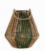 Lanterne rotin bicolore