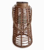 Lanterne rotin cylindrique