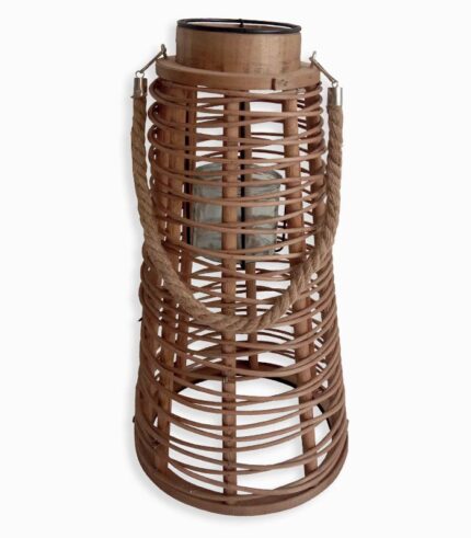 Lanterne rotin cylindrique