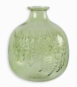 Vase vert en verre