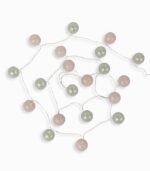 Guirlande lumineuse KIM boules blanches roses