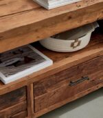 Meuble TV teck recyclé 3 tiroirs VANCOUVER