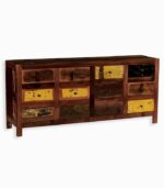 Commode en bois de bateau 12 tiroirs