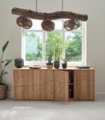 Bahut frêne massif 4 portes WAVE