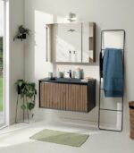 Salle de bains mural vasque noire MANLY