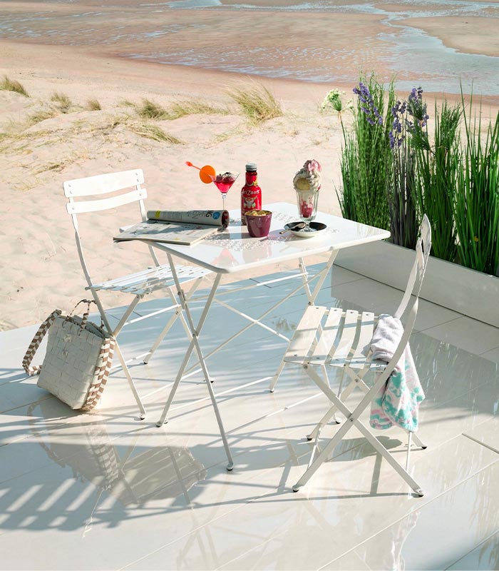 Set de jardin PARTY laqué blanc