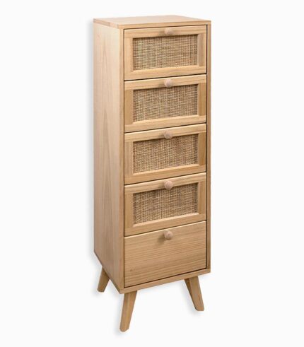 Commode bois 5 tiroirs TONLE