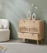 Commode bois 3 grands tiroirs TONLE