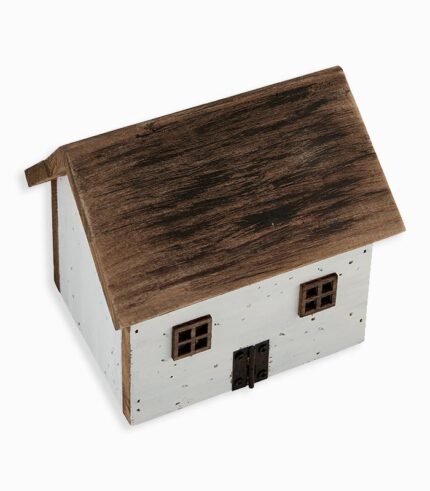 Maison décorative bois blanc