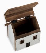 Maison décorative bois blanc