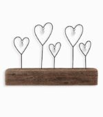 Déco à poser 5 cœurs