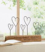 Déco à poser 5 cœurs