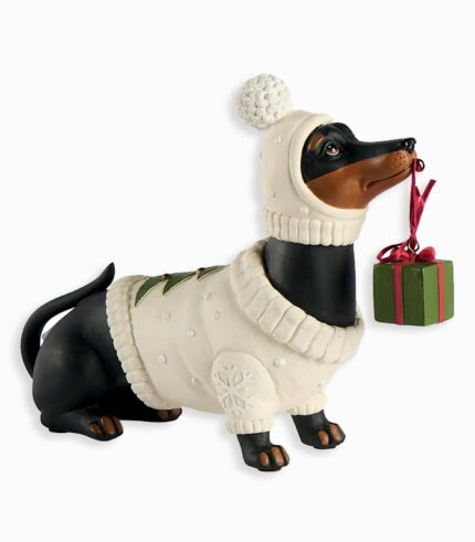 Statue CHIEN avec cadeau