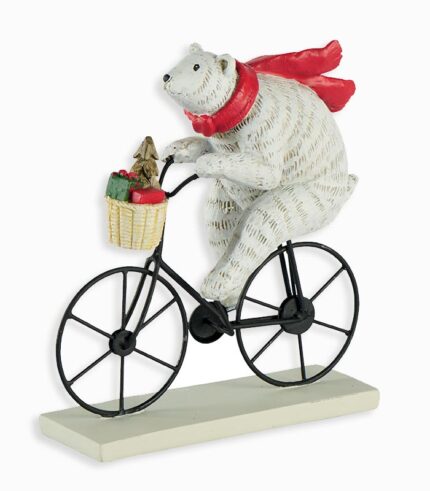 Statue OURS À VÉLO