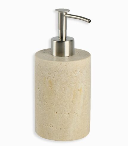 Distributeur de savon façon marbre rose