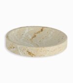 Porte-savon ovale façon marbre rose