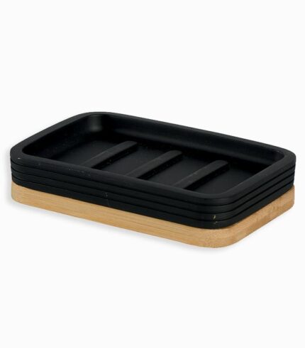 Porte-savon noir mat