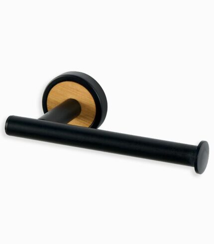 Support mural papier toilette métal et bambou