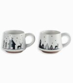 Mugs évasés SAPINS et CERF / set de 2