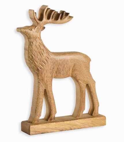 Cerf en bois de manguier