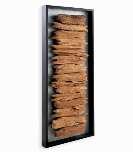 Décoration murale teck FAREL avec LED