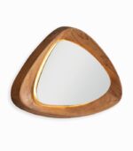 Miroir teck recyclé SALLA avec LED