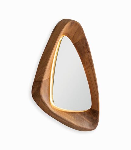Miroir teck recyclé NOA avec LED