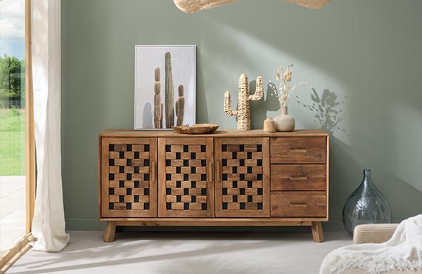 Bahut BIWA en pin recyclé