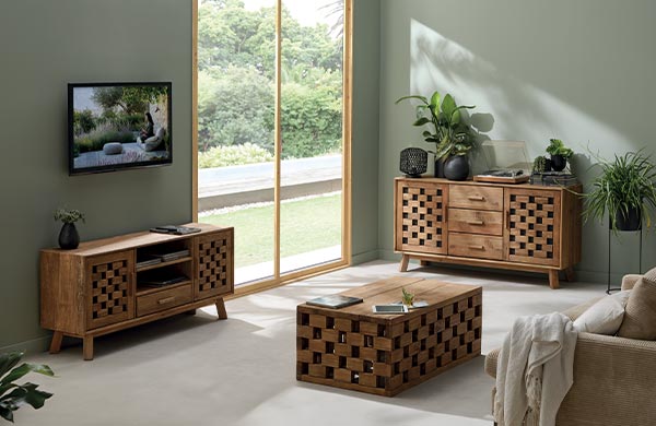 Salon BIWA en bois massif