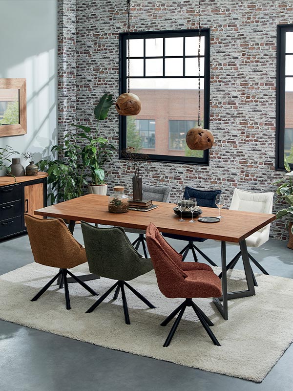 Table HEPBURN en teck massif