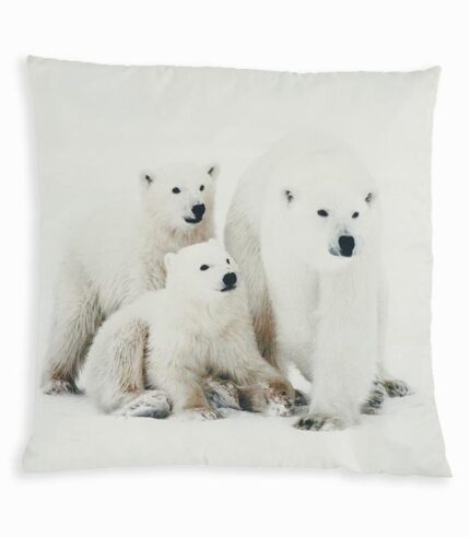 Coussin carré FAMILLE OURS POLAIRES