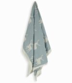 Plaid bleu avec caribous