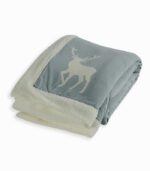 Plaid bleu avec caribous