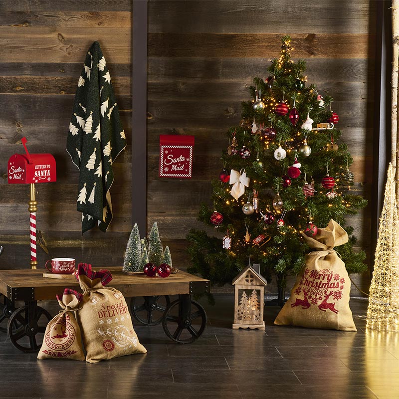 Déco sapin de Noël rouge