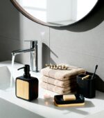 Collection accessoire de salle de bains noir