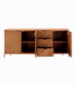 Bahut teck massif CROXTON 3 portes 3 tiroirs