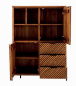 Enfilade teck massif CROXTON 2 portes 3 tiroirs