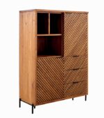 Enfilade teck massif CROXTON 2 portes 3 tiroirs