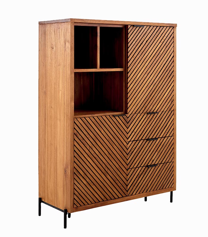 Enfilade teck massif CROXTON Enfilade teck massif CROXTON 2 portes 3 tiroirs