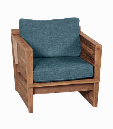 Fauteuil Harvest avec coussins bleus