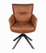 Fauteuil tournant WOOLEY cognac