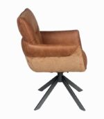 Fauteuil tournant WOOLEY cognac