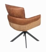 Fauteuil tournant WOOLEY cognac